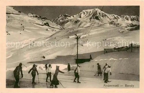 AK / Ansichtskarte Andermatt_UR Schlittschuhbahn 
