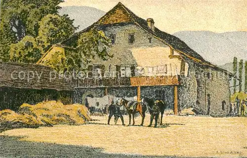 AK / Ansichtskarte Kestenholz_Gaeu_SO Bauernhof im Kestenholz Kuenstlerkarte 