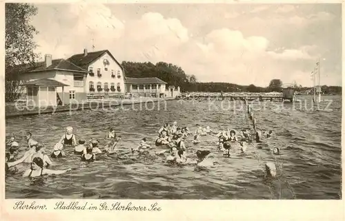 AK / Ansichtskarte Storkow_Mark Stadtbad im Grossen Storkower See Storkow Mark