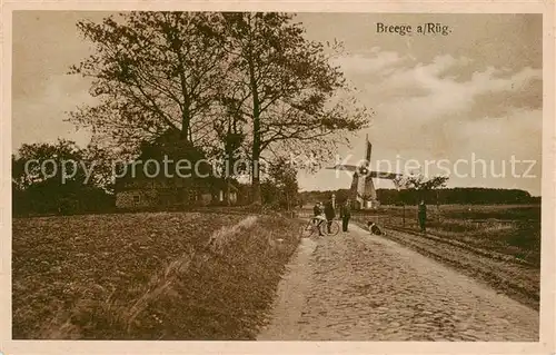 AK / Ansichtskarte Breege_Ruegen Panorama mit Windmuehle Breege Ruegen
