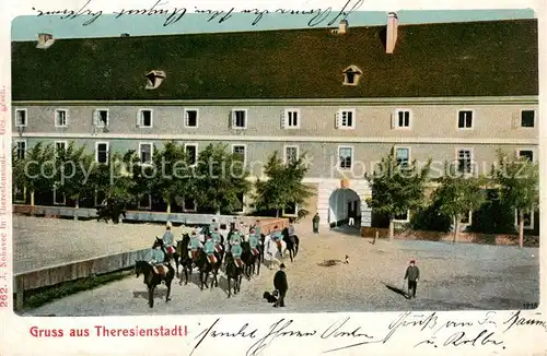 AK / Ansichtskarte Theresienstadt_Terezin_CZ Kaserne Kavallerieabteilung 