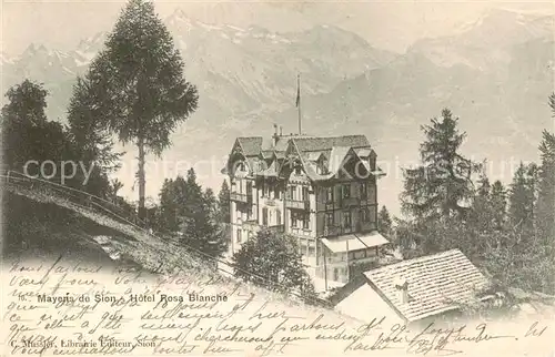AK / Ansichtskarte Mayens_de_Sion_VS Hotel Rosa Blanche 