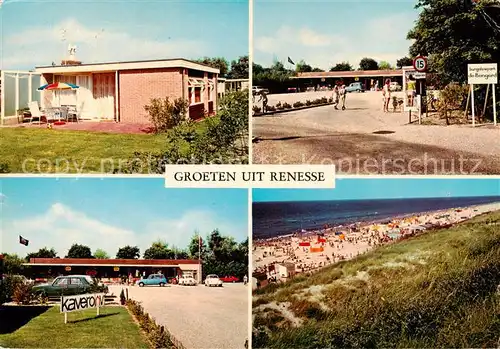 AK / Ansichtskarte Renesse_aan_Zee_NL Campingplatz Kavero Eingang Strandpartie 