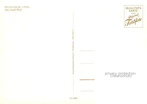 AK / Ansichtskarte Rosenheim__Bayern Max Josefs Platz 
