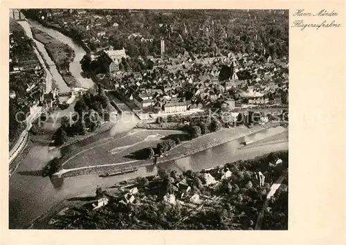 AK / Ansichtskarte Hann._Muenden Fliegeraufnahme Hann. Muenden