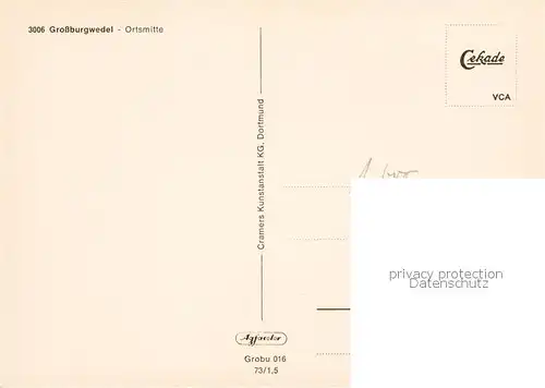 AK / Ansichtskarte Grossburgwedel Ortsmitte Grossburgwedel