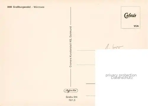 AK / Ansichtskarte Grossburgwedel Wuermseepartie Grossburgwedel