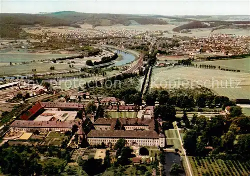 AK / Ansichtskarte Hoexter_Weser Kloster Corvey Fliegeraufnahme Hoexter Weser