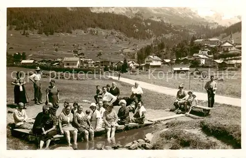 AK / Ansichtskarte  Leukerbad_Loueche-les-Bains_VS Das Fussbad 