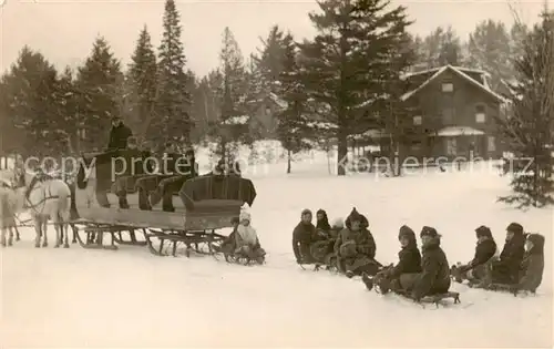 AK / Ansichtskarte  Lake_Placid__New_York_USA Pferdeschlittenfahrt 