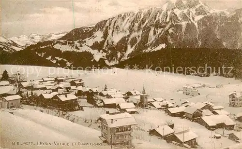 AK / Ansichtskarte  Leysin_VD Village et Chamossare 