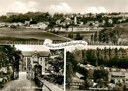 AK / Ansichtskarte  Schillingsfuerst Panorama Schloss Hohenlohe Campingplatz Schillingsfuerst