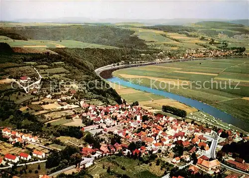 AK / Ansichtskarte  Polle_Oberweser Fliegeraufnahme Polle_Oberweser