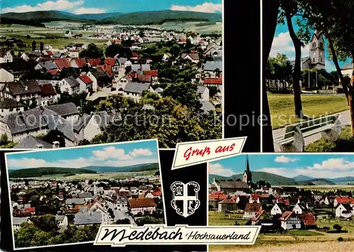 AK / Ansichtskarte  Medebach Fliegeraufnahme Kirche Panorama Medebach