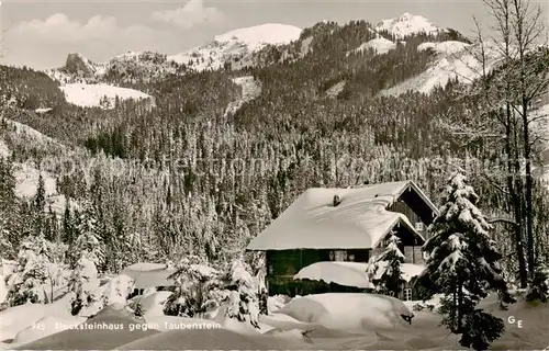 AK / Ansichtskarte  Blecksteinhaus_Spitzingsee mit Taubenstein Blecksteinhaus