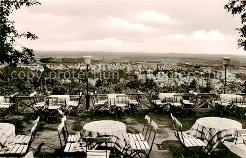 AK / Ansichtskarte  Bad_Nauheim Restaurant Johannisberg Blick von der Terrasse Bad_Nauheim