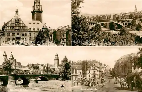 AK / Ansichtskarte  Plauen__Vogtland Rathaus Ebertbruecke Bahnhofstrasse Dr Kuelz Bruecke 