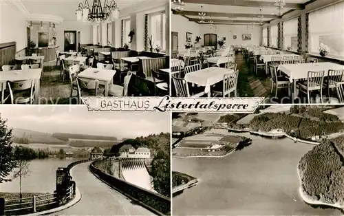 AK / Ansichtskarte 73833210 Attendorn Gasthaus Listertalsperre Gastraeume Talsperre Attendorn