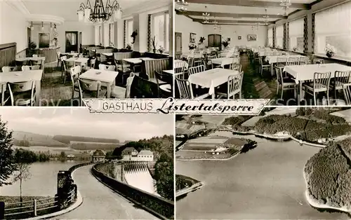 AK / Ansichtskarte  Attendorn Gasthaus Listertalsperre Gastraeume Talsperre Attendorn