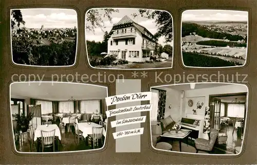 AK / Ansichtskarte  Lauterbad_Freudenstadt Pension Duerr Panorama Gastraeume 