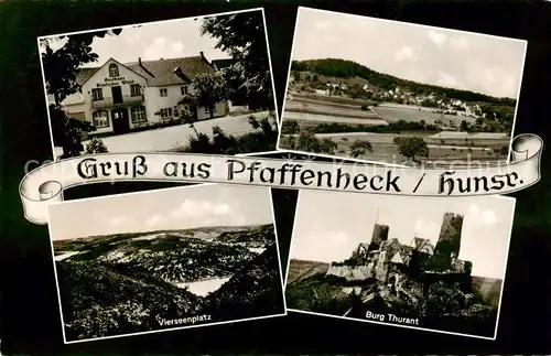 AK / Ansichtskarte 73833220 Pfaffenheck Gasthaus Deutscher Wald Panorama Vierseenplatz Burg Thurant Pfaffenheck