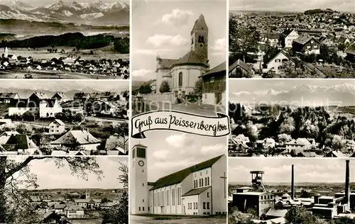 AK / Ansichtskarte 73833225 Peissenberg Panorama Schloss Kirche Zeche Peissenberg