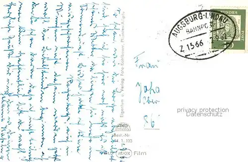 AK / Ansichtskarte  Kaufbeuren Jordananlage Kaufbeuren Ost Panorama Rathaus Stadtblick Kaufbeuren