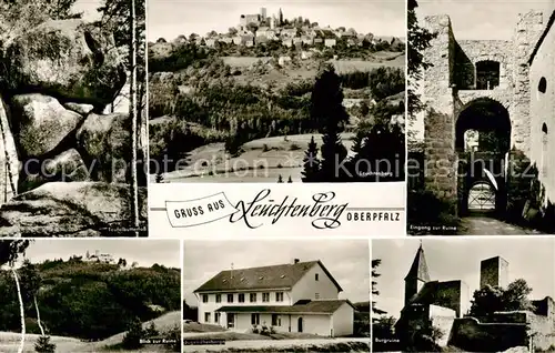 AK / Ansichtskarte 73833237 Leuchtenberg Teufelbutterfass Ruine Jugendherberge Leuchtenburg Burgruine Eingang Leuchtenberg