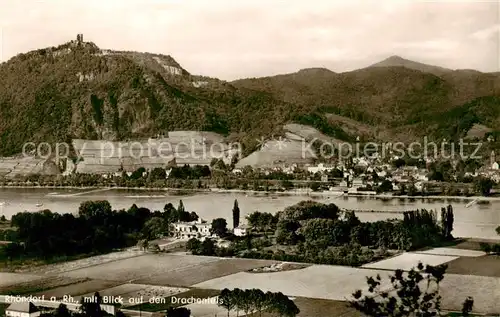 AK / Ansichtskarte  Rhoendorf mit Blick auf den Drachenfels Rhoendorf