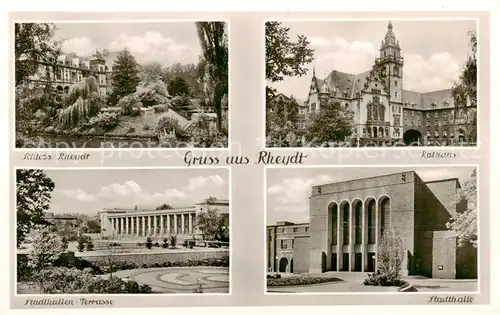 AK / Ansichtskarte  Rheydt_Moenchengladbach Schloss Rheydt Stadthallen Terrasse Rathaus Stadthalle 