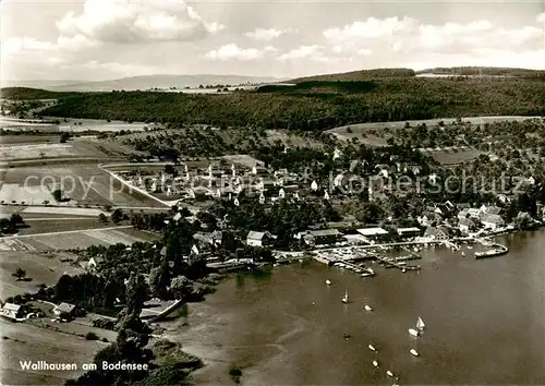 AK / Ansichtskarte Wallhausen_Bodensee Fliegeraufnahme Wallhausen Bodensee