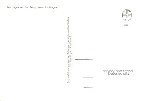 AK / Ansichtskarte Metzingen__Erms_BW Stadtpanorama 