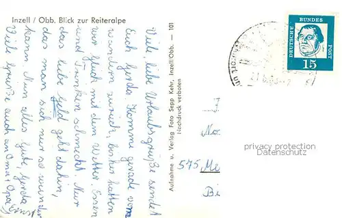 AK / Ansichtskarte Inzell mit Kirche und Reiteralpe Inzell