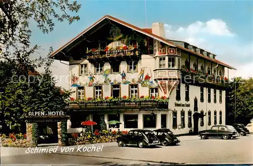AK / Ansichtskarte Kochel_See_Bayern Alpen Hotel Schmied von Kochel 