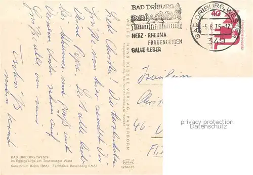 AK / Ansichtskarte Bad_Driburg Herz Rheuma Klinik Fliegeraufnahme Bad_Driburg