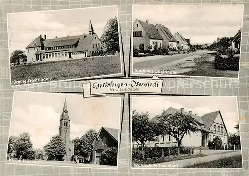 AK / Ansichtskarte Isenstedt_Luebbecke_Westfalen Schule Gestringen Siedlung Kirche Isenstedt Waldschule Isenstedt_Luebbecke