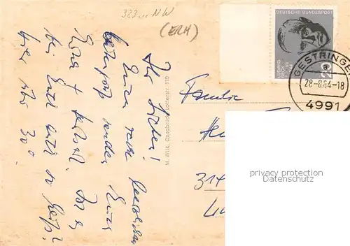 AK / Ansichtskarte Isenstedt_Luebbecke_Westfalen Schule Gestringen Siedlung Kirche Isenstedt Waldschule Isenstedt_Luebbecke