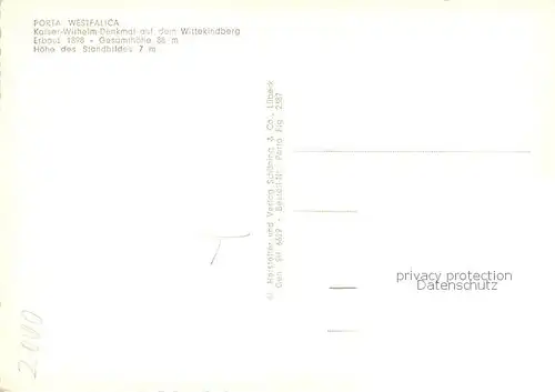 AK / Ansichtskarte Porta_Westfalica Kaiser Wilhelm Denkmal auf dem Wittekindberg  Porta_Westfalica