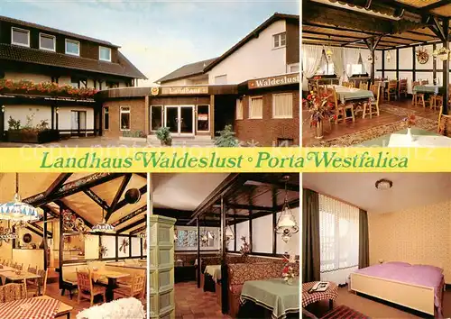 AK / Ansichtskarte Porta_Westfalica Landhaus Waldeslust Gastraeume Zimmer Porta_Westfalica