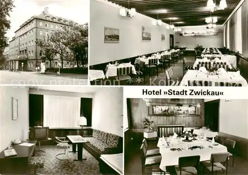 AK / Ansichtskarte Zwickau__Sachsen Hotel Stadt Zwickau Speisesaal Zimmer 
