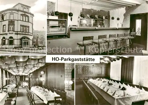AK / Ansichtskarte Zwickau__Sachsen HO Parkgaststaette Gastraeume Bar Festzimmer 