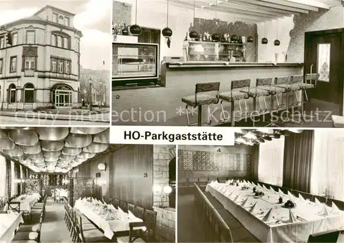 AK / Ansichtskarte Zwickau__Sachsen HO Parkgaststaette Bar Speiserestaurant Festzimmer 
