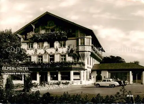 AK / Ansichtskarte Kochel_See_Bayern Alpenhotel Schmied von Kochel 