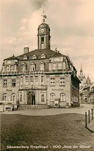 AK / Ansichtskarte Schwarzenberg__Erzgebirge HOG Haus der Einheit 