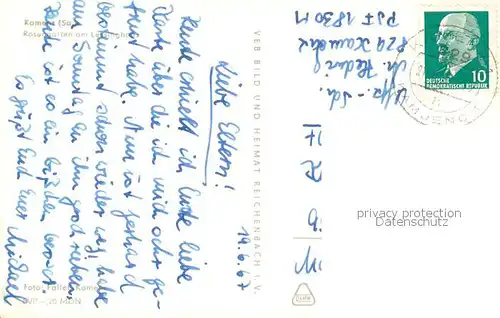 AK / Ansichtskarte Kamenz_Sachsen Rosengarten am Lessinghaus Kamenz Sachsen