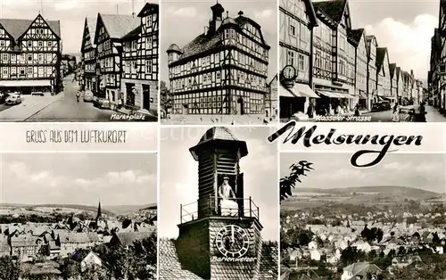 AK / Ansichtskarte Melsungen_Fulda Marktplatz Panorama Fachwerkhaus Kasseler Strasse Bartenwetzer Melsungen Fulda