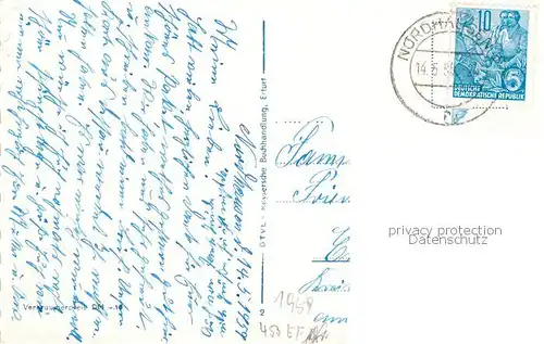 AK / Ansichtskarte Nordhausen__Harz Altes Rathaus mit Roland 