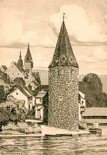 AK / Ansichtskarte Bremgarten_AG La Tour des Sorcieres  Bremgarten AG