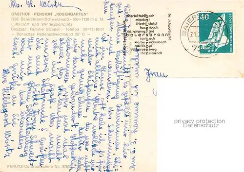 AK / Ansichtskarte Baiersbronn_Schwarzwald Gasthof Rosengarten Baiersbronn Schwarzwald