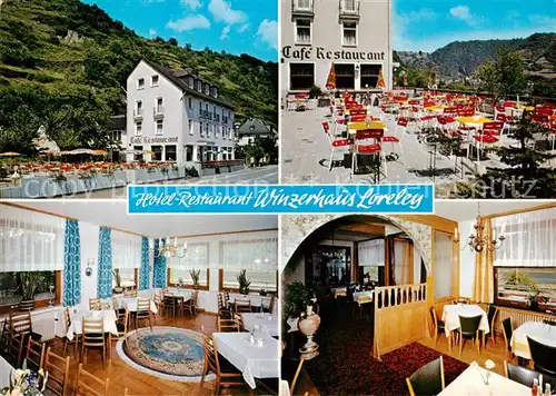 AK / Ansichtskarte St_Goar_Rhein Hotel Restaurant Winzerhaus Loreley Gastraeume Terrasse 